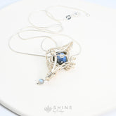 Labradorite Pendant Wrapped In Starburst Pattern - Shine by Evelyn - C1753